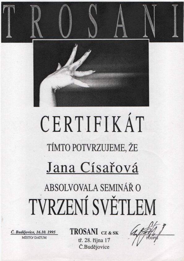 Certifikát 3